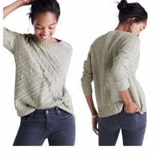 Madewell Gray Merino Fringe Sweater XS